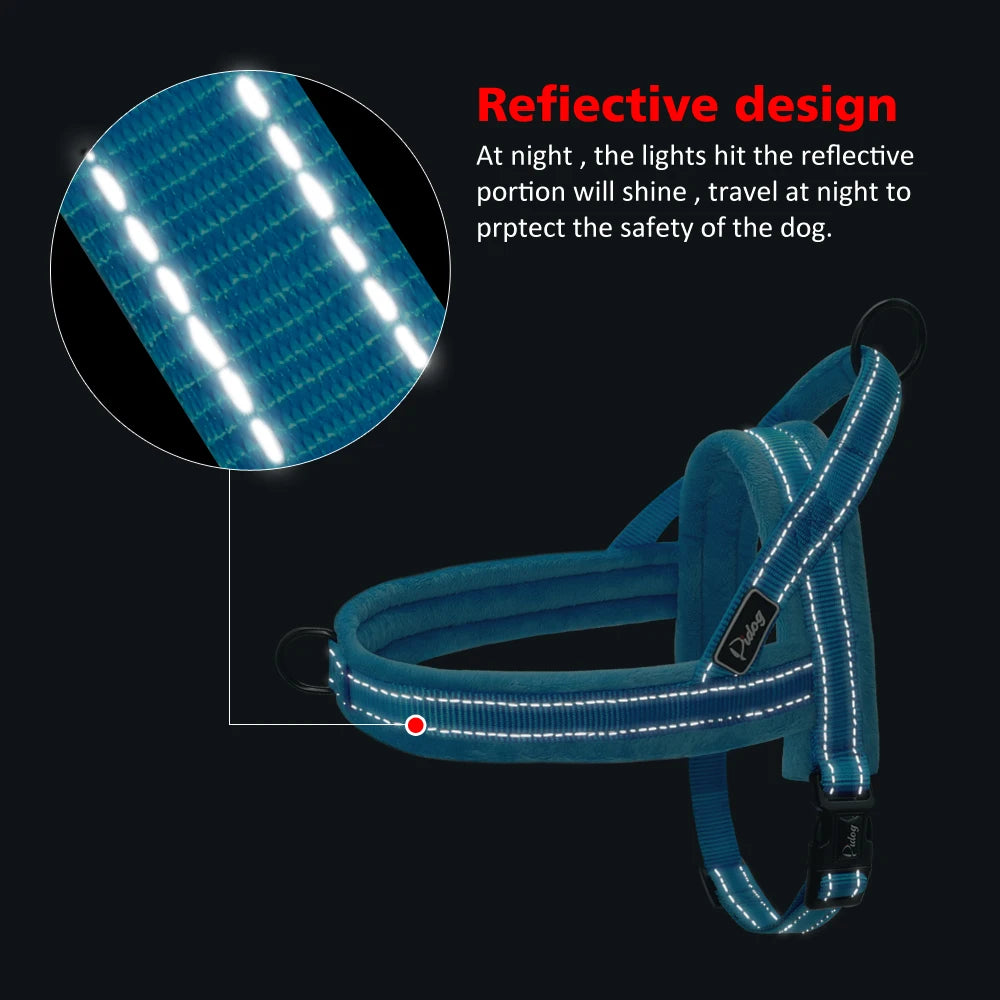 No Pull Dog Harness Nylon Large Dog Harness Reflective Pet Vest Padded Strap Harnesses for Small Medium Dogs Pitbull Buldog