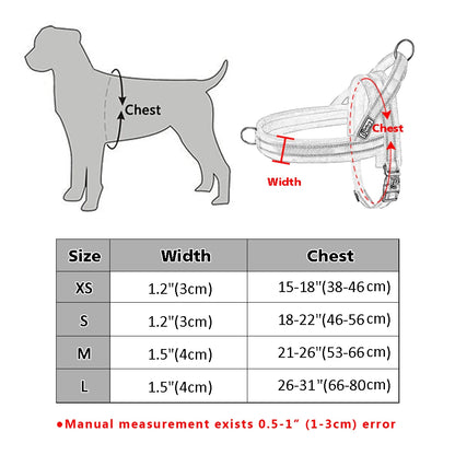 No Pull Dog Harness Nylon Large Dog Harness Reflective Pet Vest Padded Strap Harnesses for Small Medium Dogs Pitbull Buldog